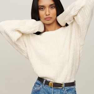 Reformation Winnie Basketweave Sweater